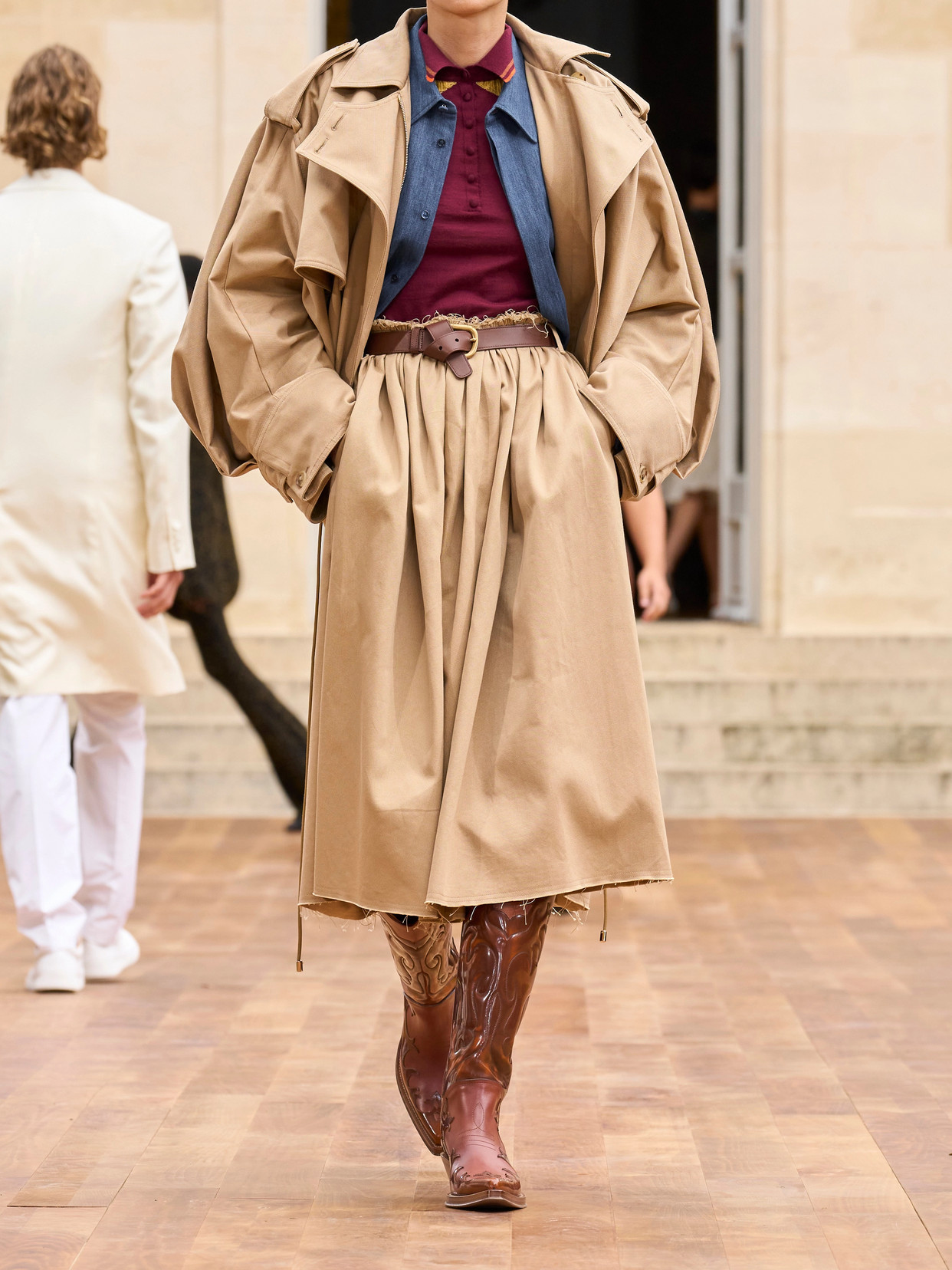 Gabriela Hearst Capitana Glossed-leather Cowboy Boots In Brown