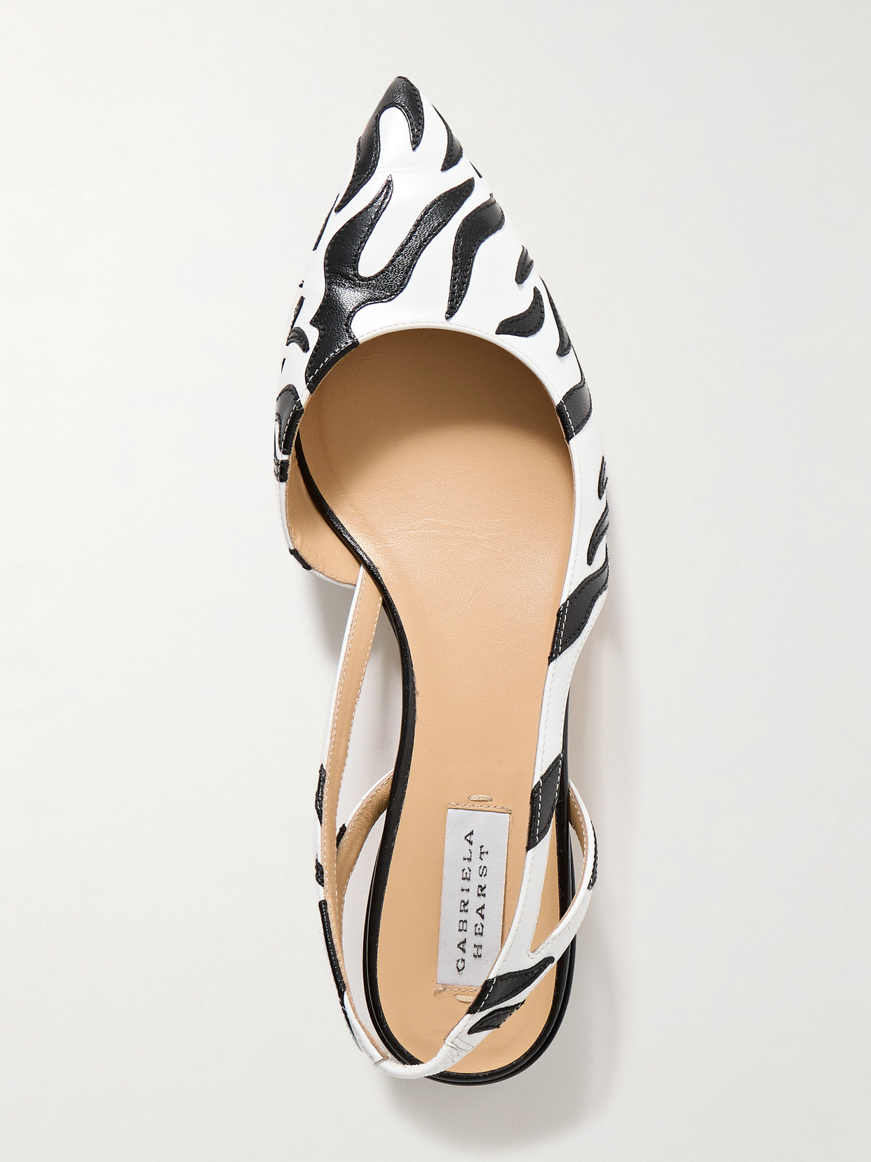 GABRIELA HEARST DELIA APPLIQUÉD LEATHER SLINGBACK PUMPS