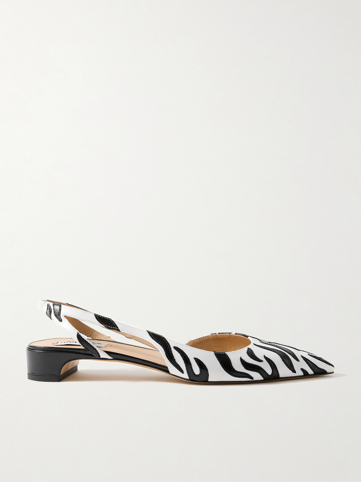 Gabriela Hearst Delia Appliquéd Leather Slingback Pumps In White