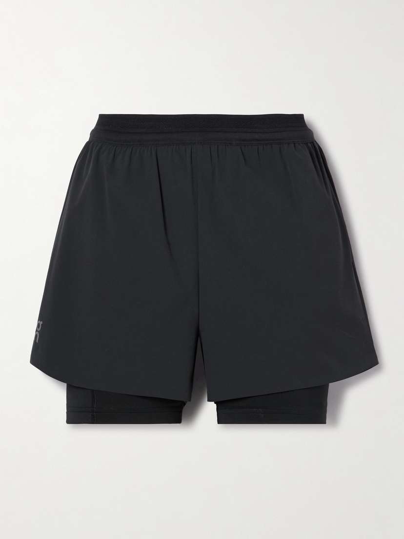 ON Pace Layered Recycled-shell And Stretch-jersey Shorts
