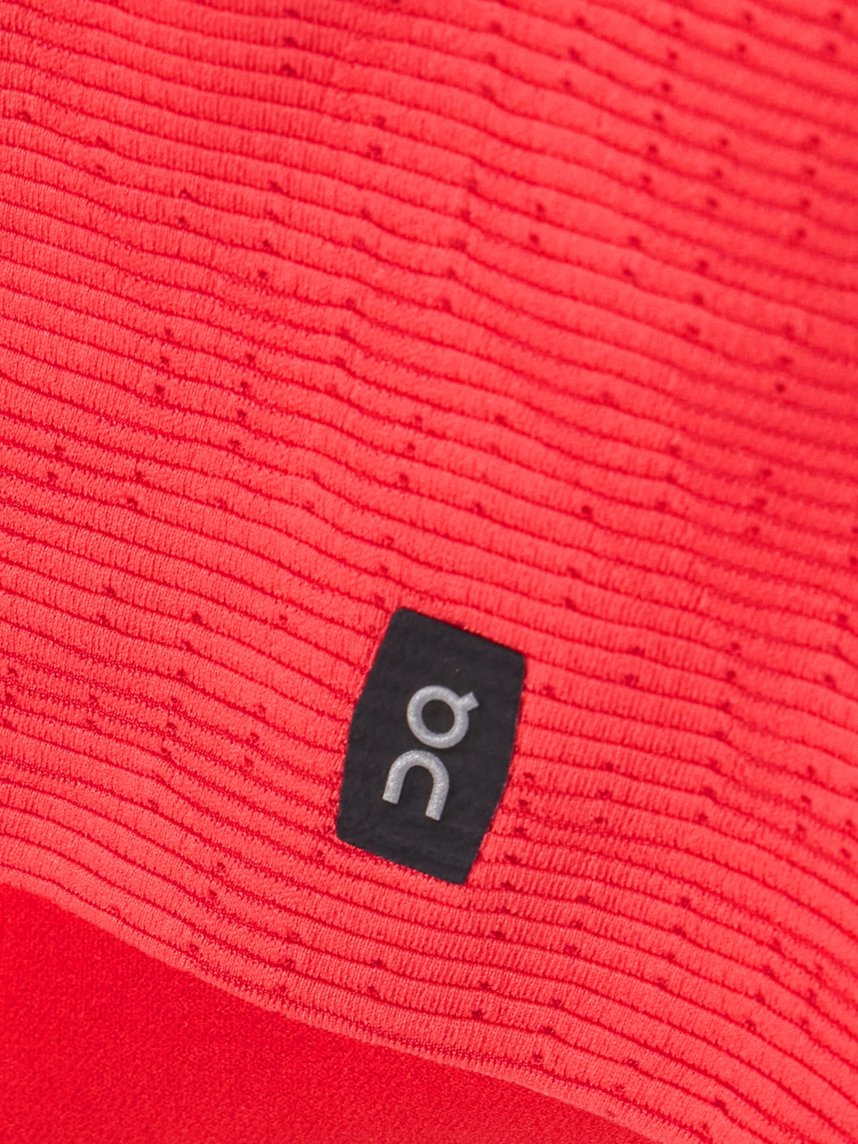 On Pace Ribbed Stretch Sports Bra In Red