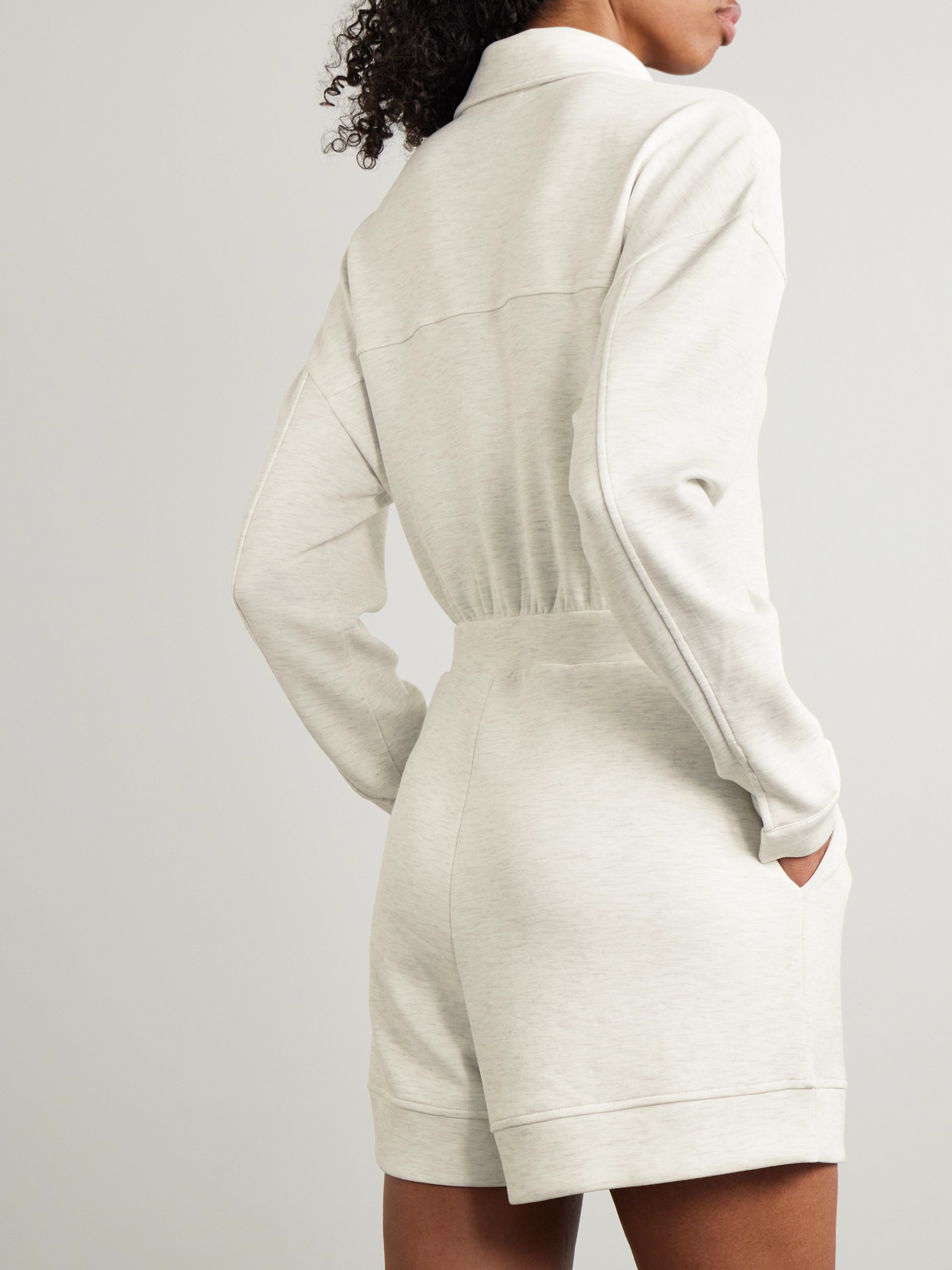 Varley Annika Doublesoft® Jersey Playsuit In Ivory