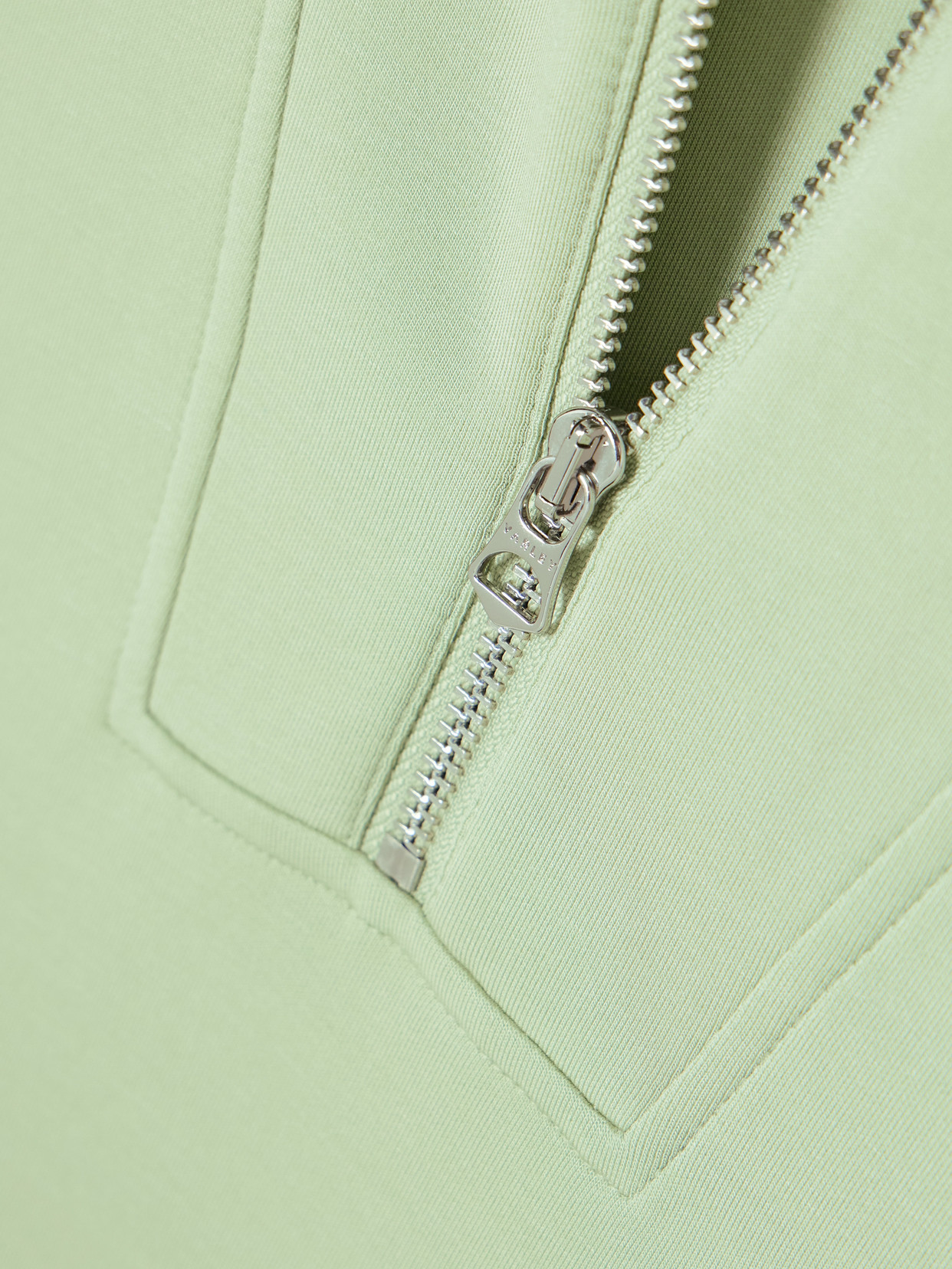 Varley Loretta Jersey Sleeveless Half-zip Sweatshirt In Green