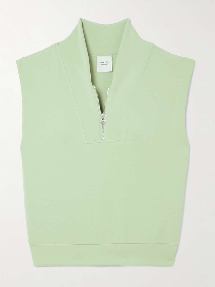 Varley Loretta Jersey Sleeveless Half-zip Sweatshirt