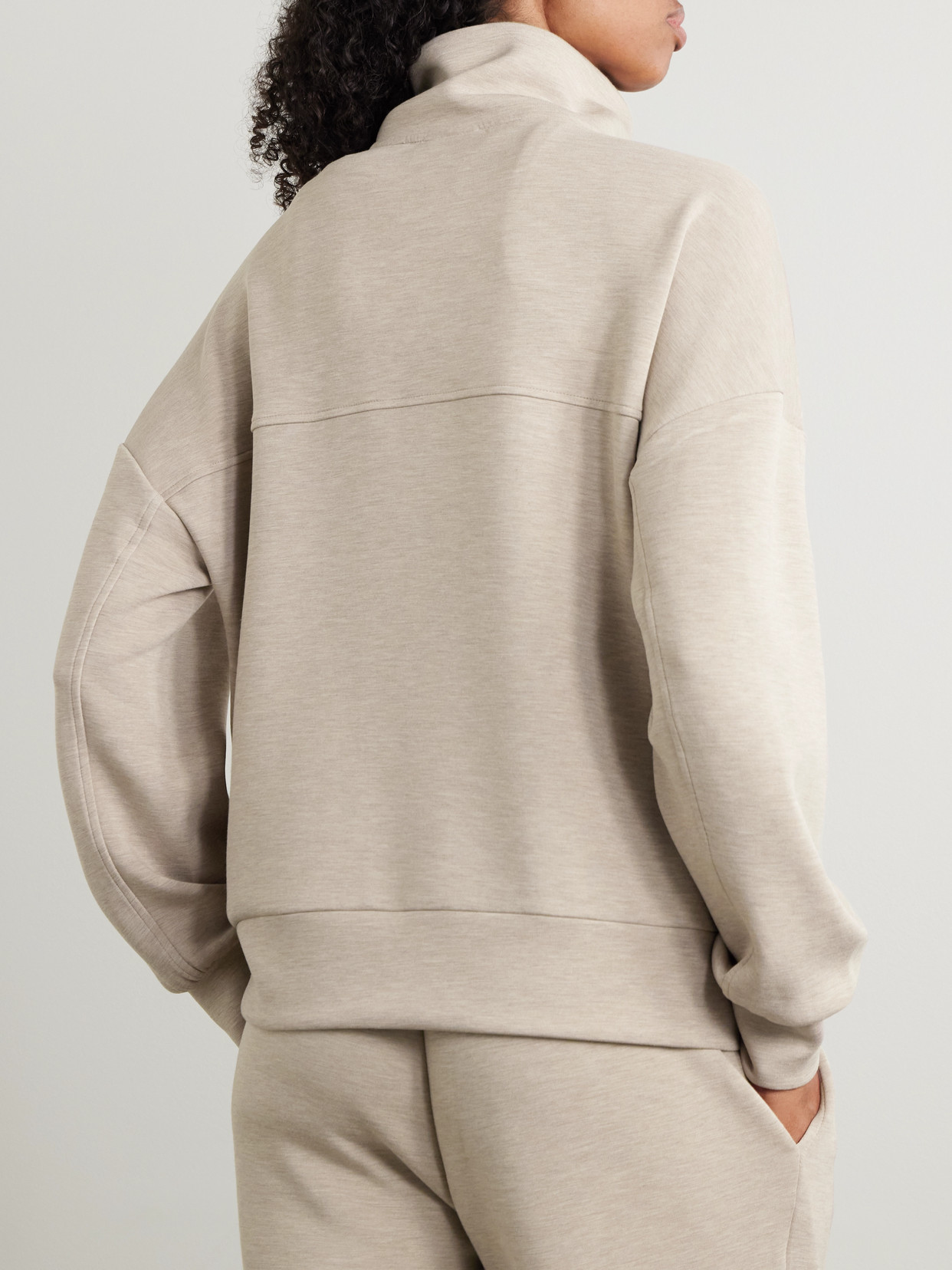 Varley Garcia Doublesoft® Zip-up Sweatshirt In Brown