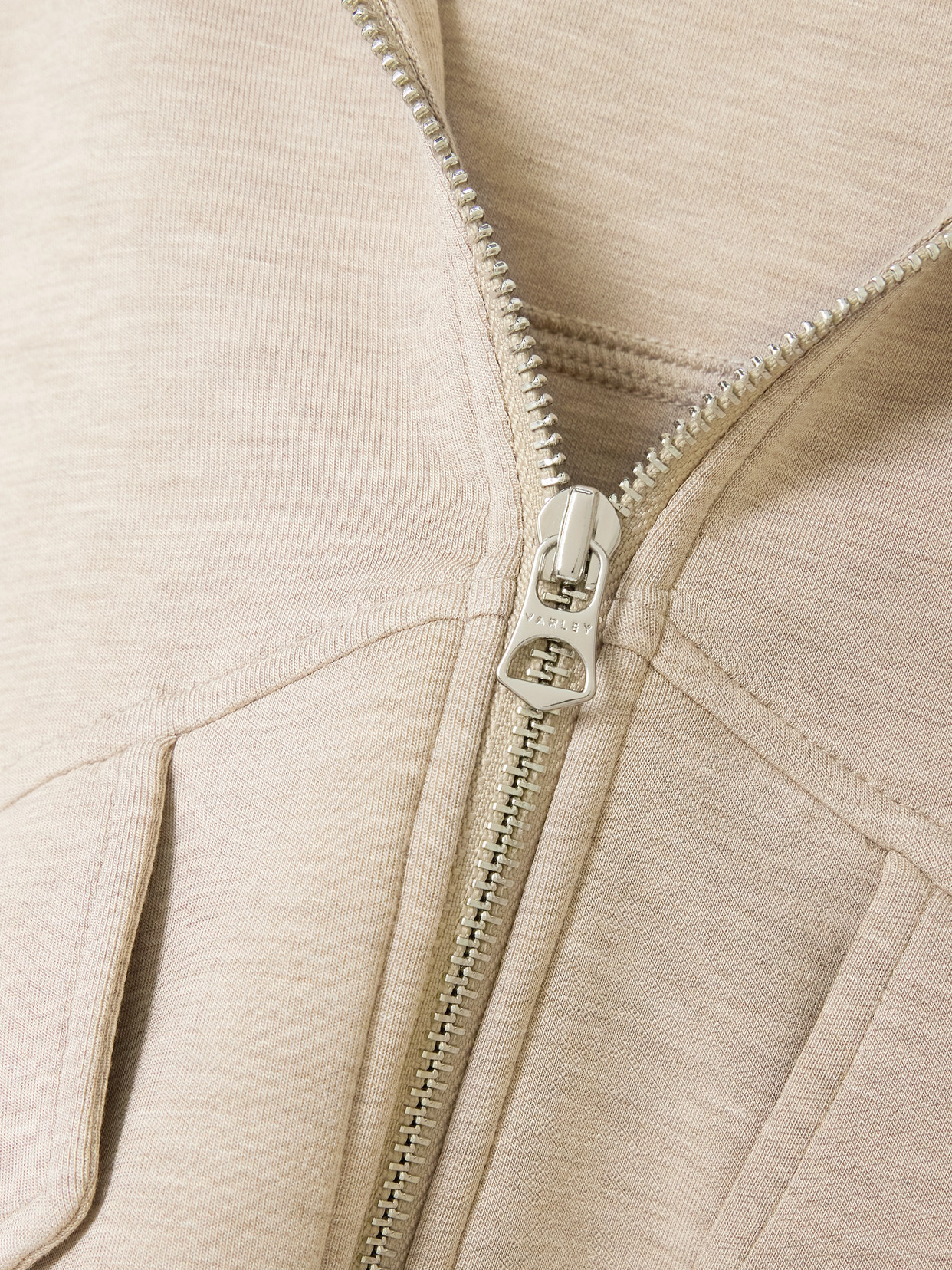 Varley Garcia Doublesoft® Zip-up Sweatshirt In Brown