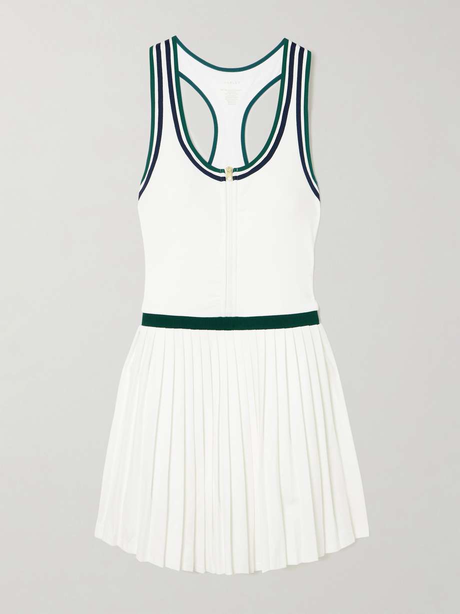 jane court pleated stretch-jersey mini dress