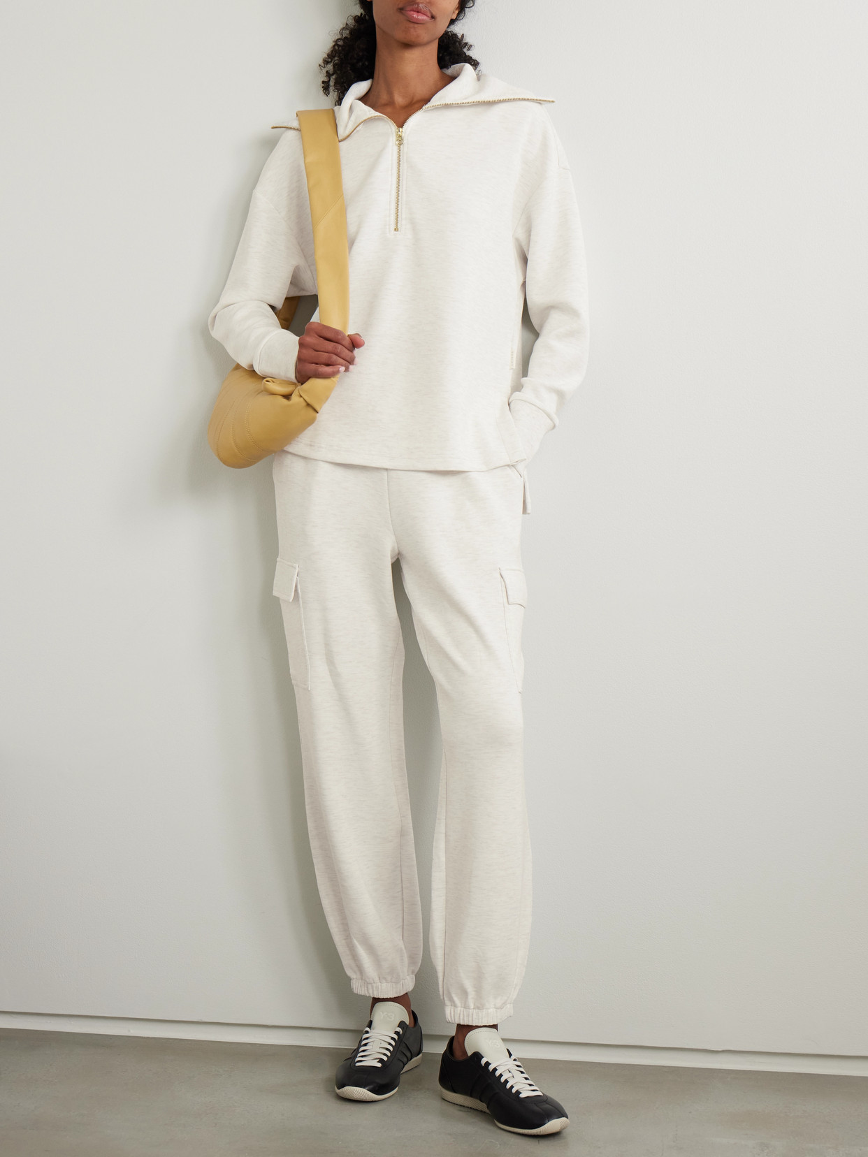 Varley Donley Recycled-fibre Fleece Jacket In Ivory