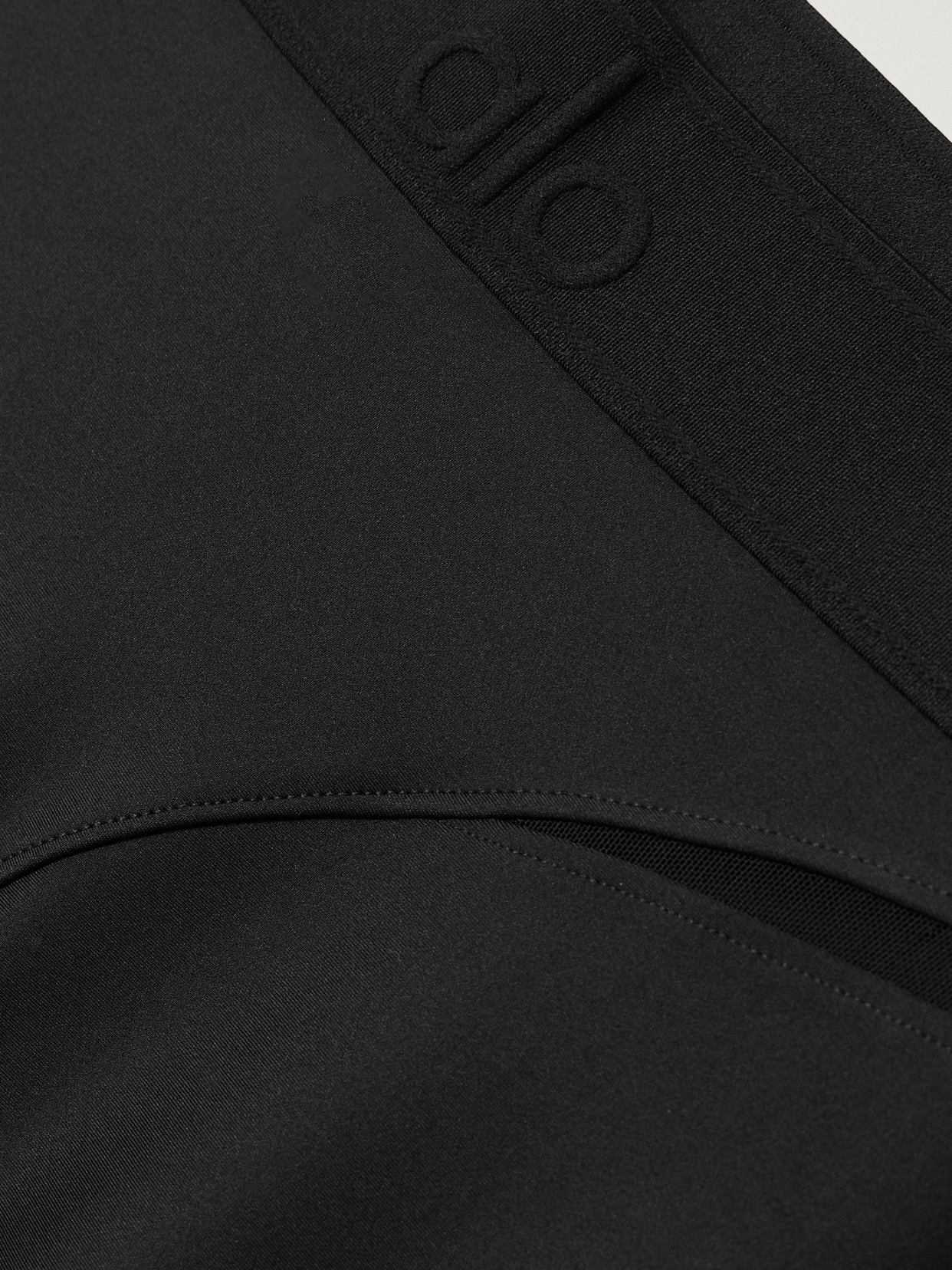 Alo Yoga Rebel Mesh-trimmed Airlift Leggings In Black