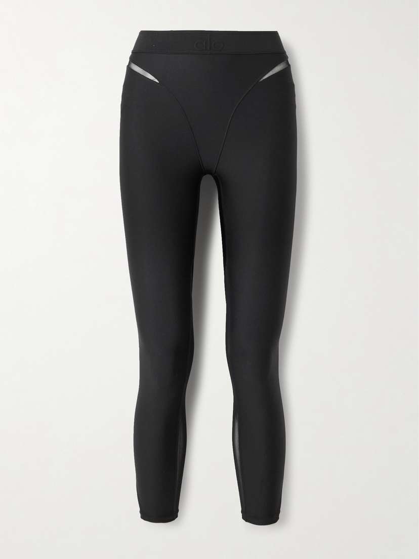 Alo Yoga Rebel Mesh-trimmed Airlift Leggings
