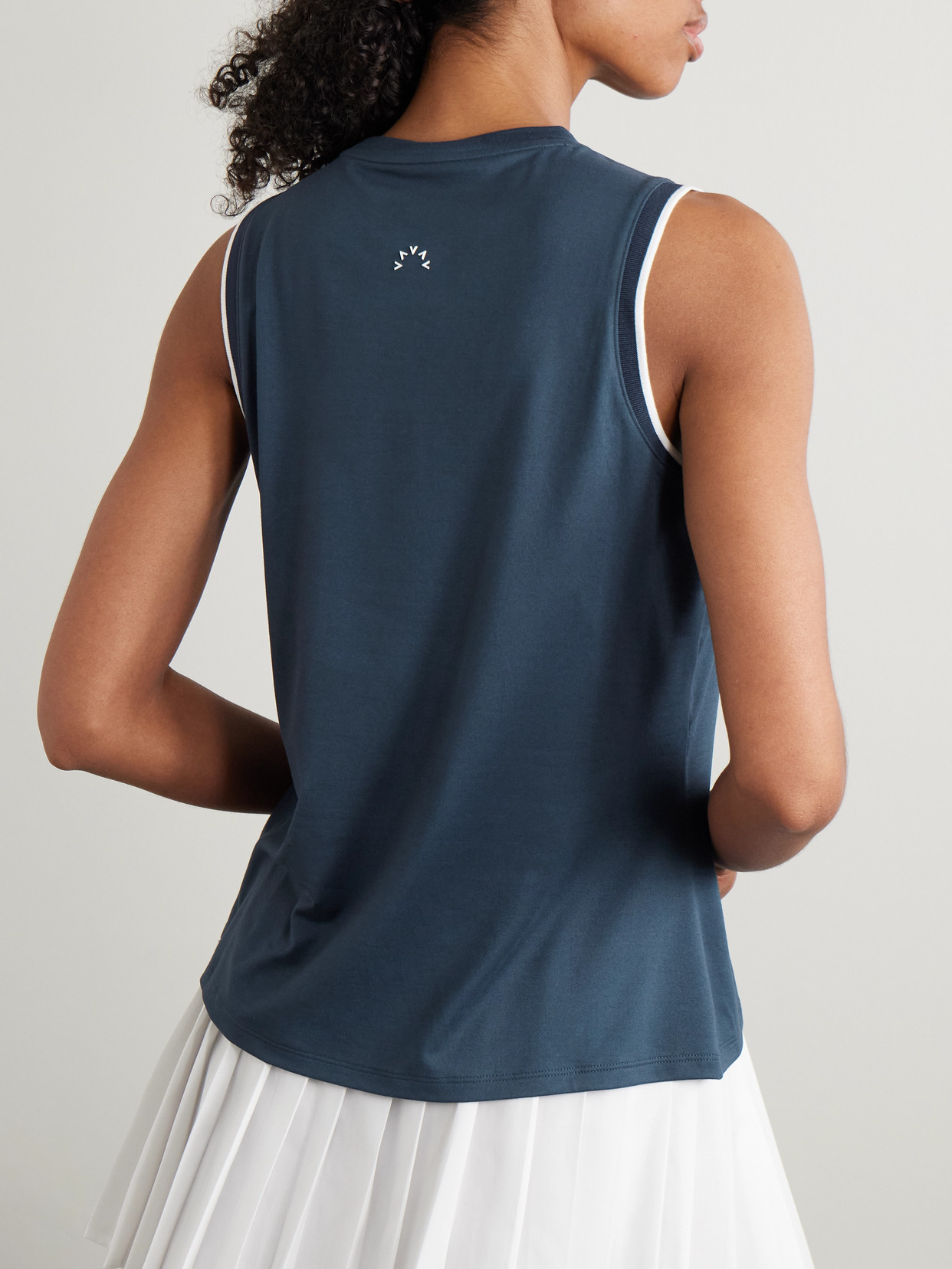 Varley Arton Stretch-jersey Tank In Blue