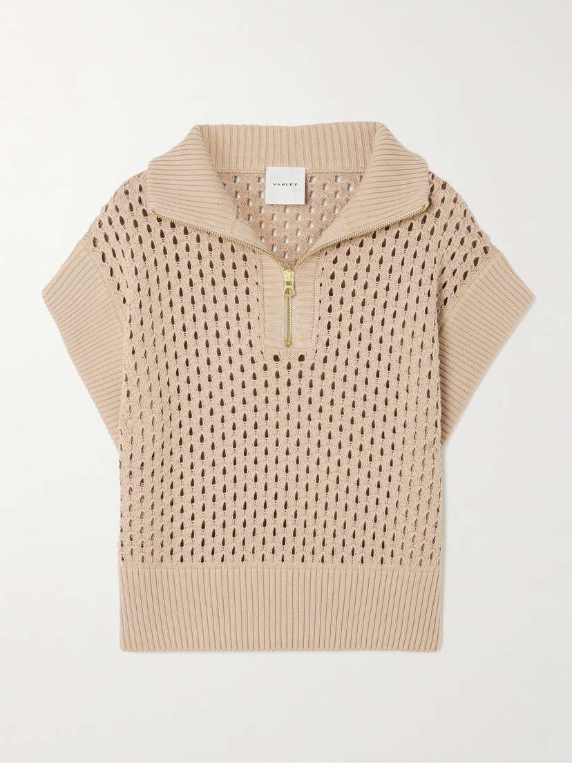 Varley Gaines Open-knit Cotton Sweater