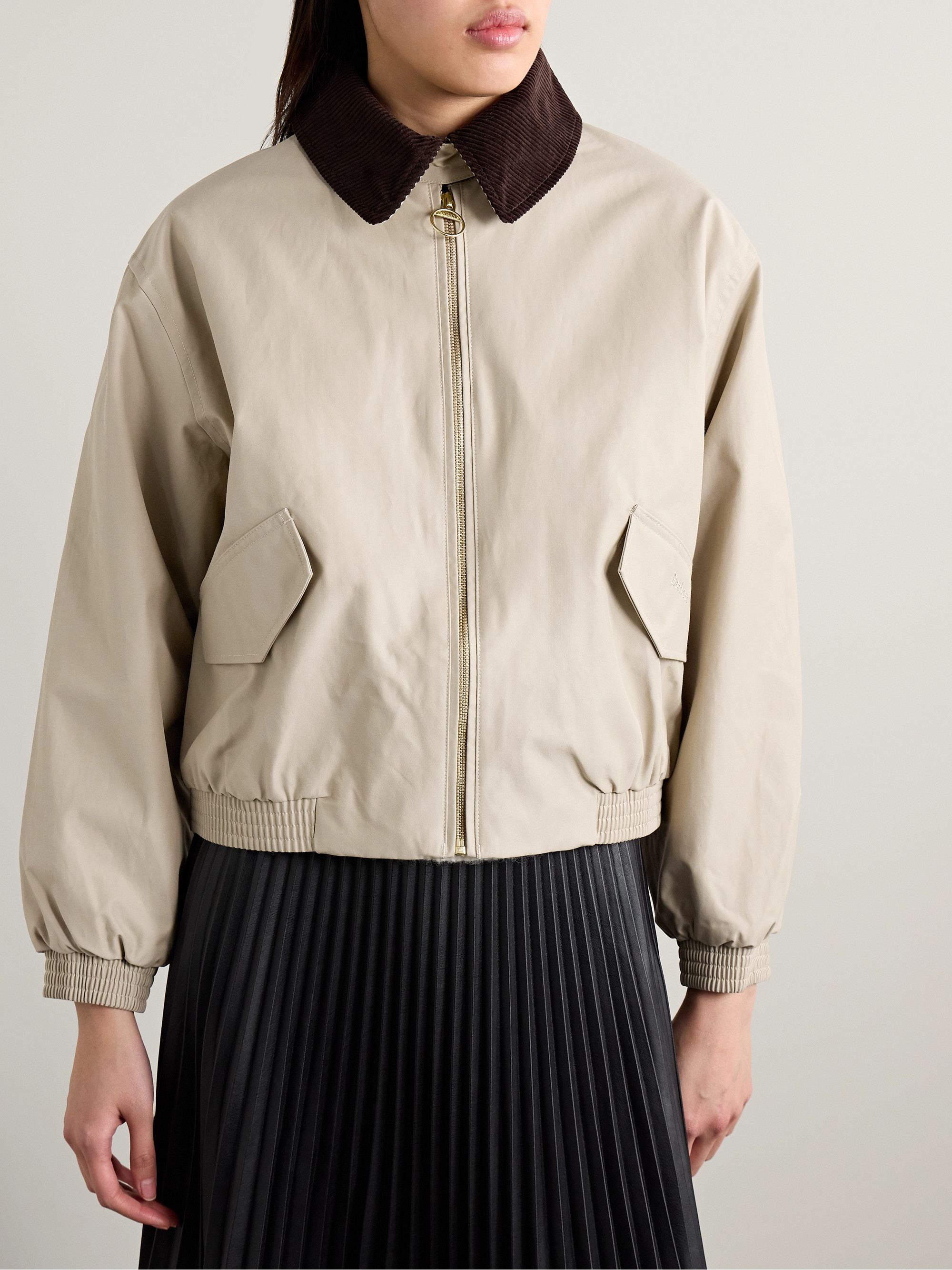 BARBOUR - + Barbour The Edit by Alexa Anna corduroy-trimmed cotton