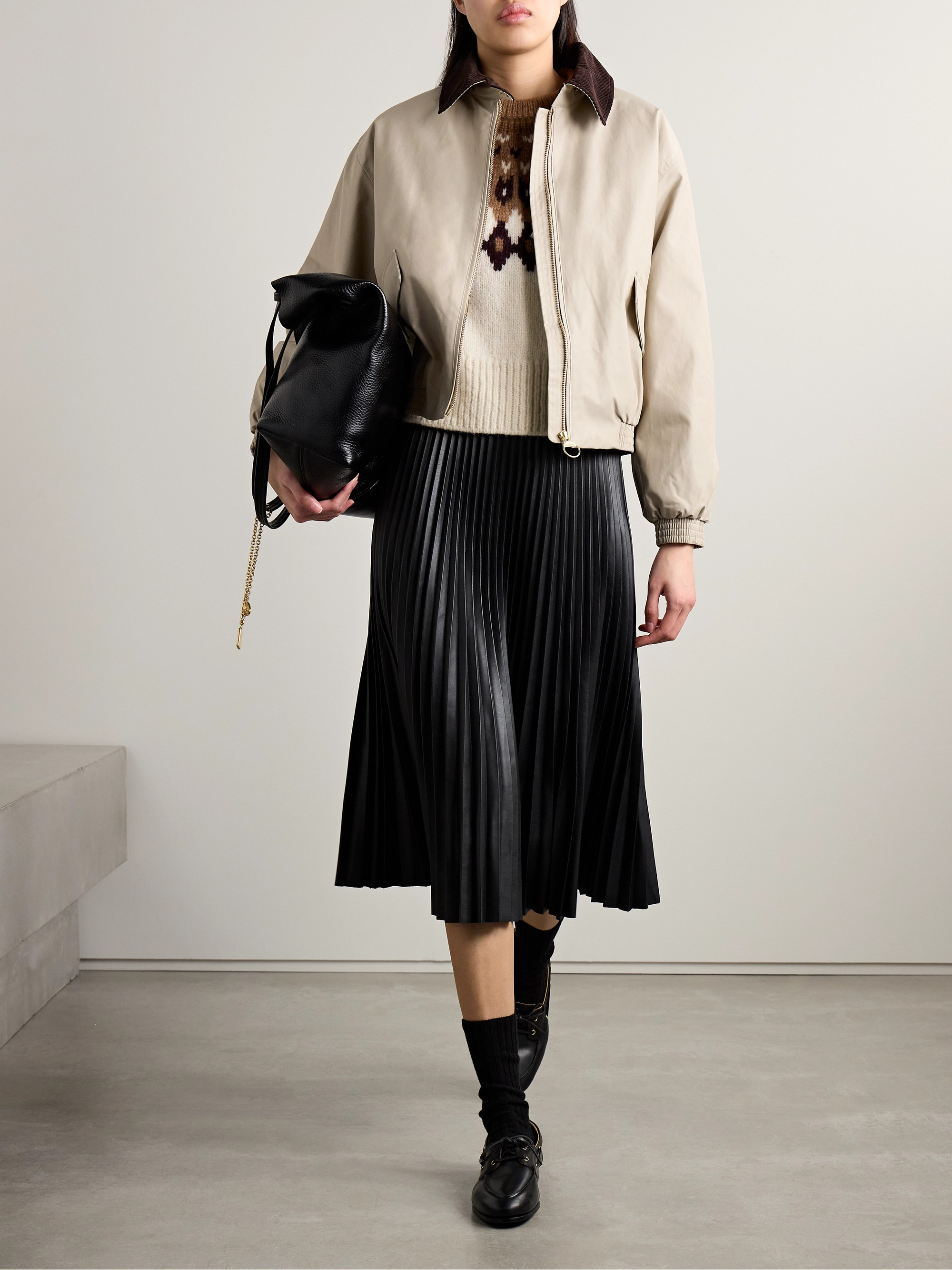 BARBOUR - + Barbour The Edit by Alexa Anna corduroy-trimmed cotton