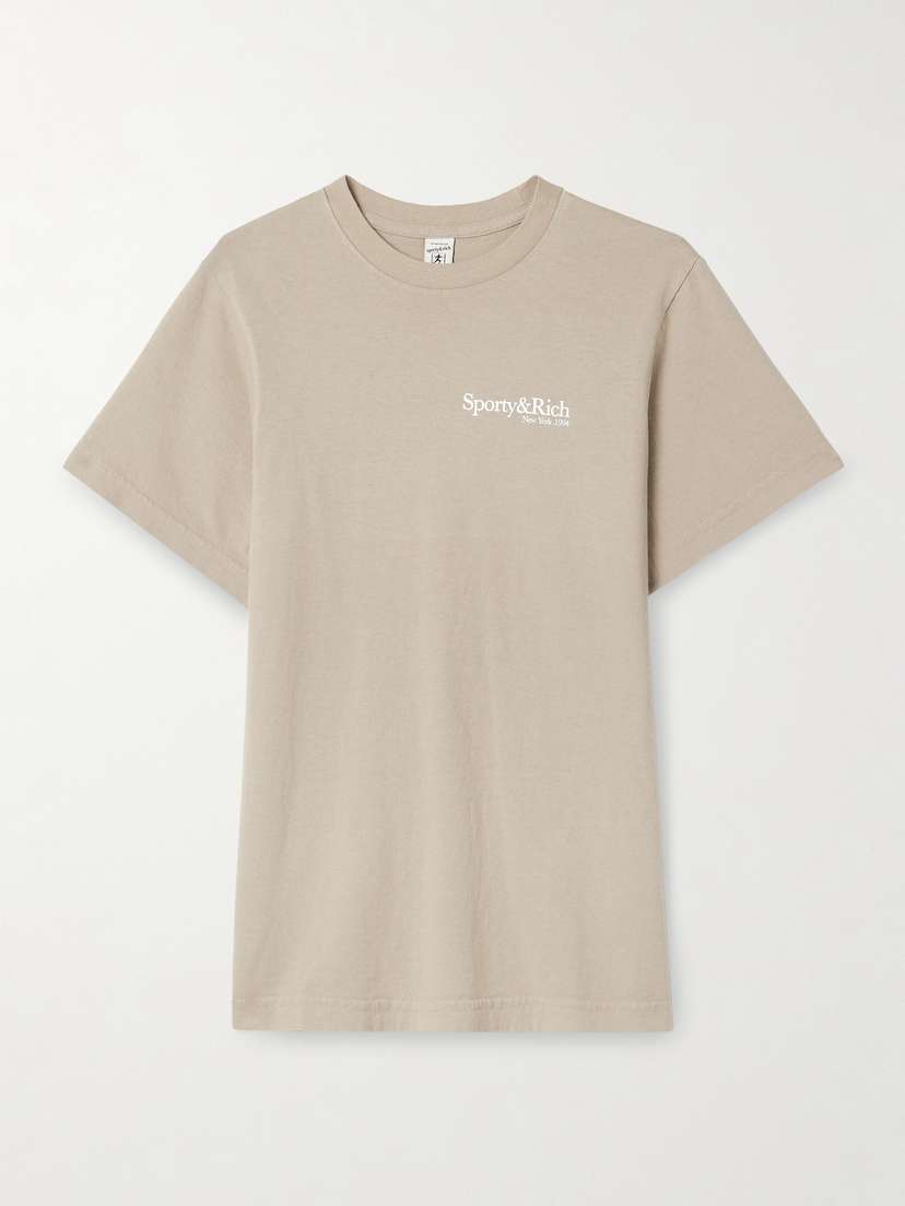Sporty & Rich Printed Cotton-jersey T-shirt
