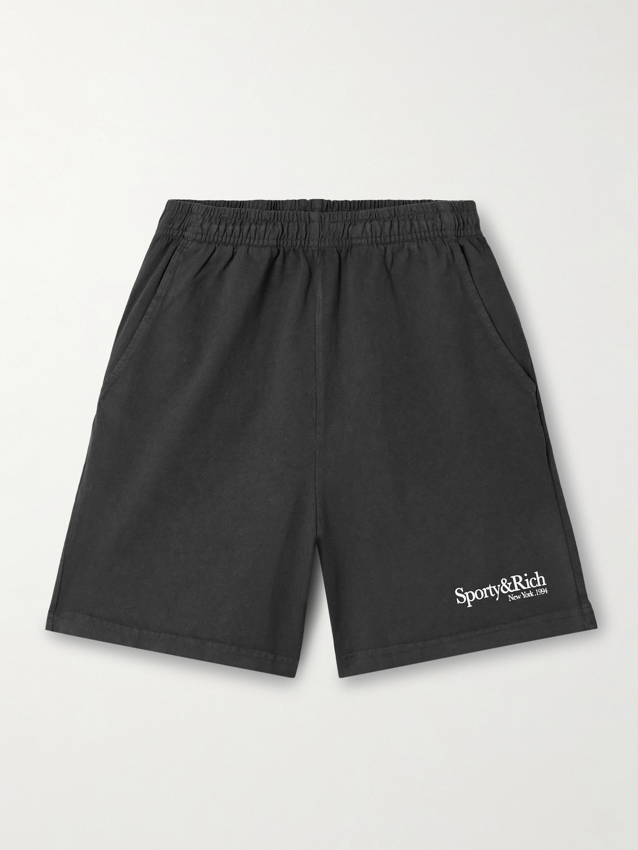 Sporty And Rich Printed Cotton-jersey Shorts