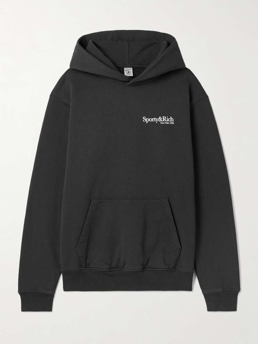 Sporty & Rich Printed Cotton-jersey Hoodie