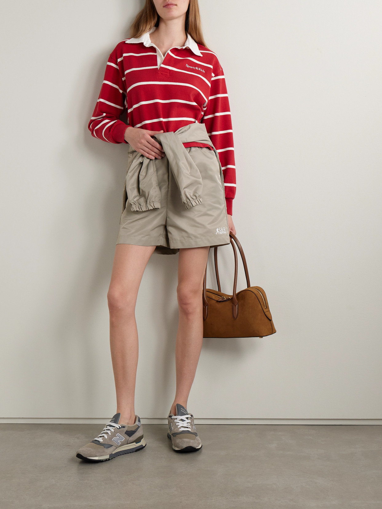 Sporty And Rich Shell Shorts In Neutral