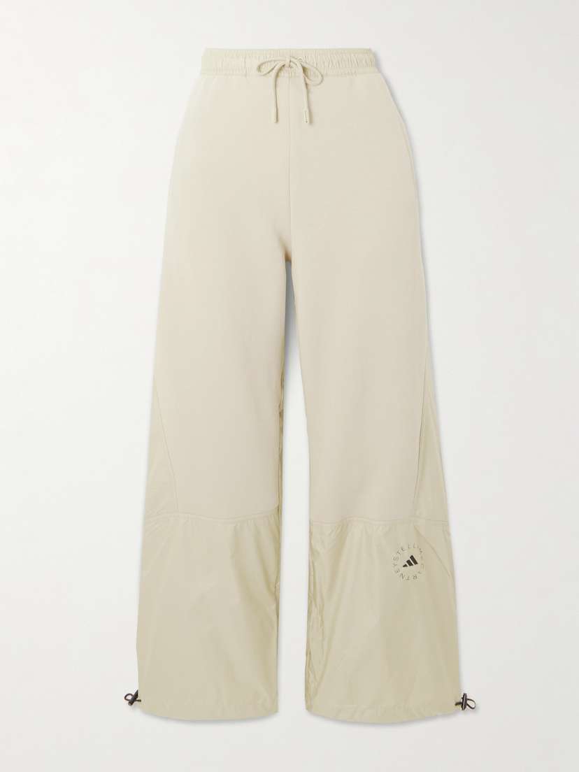 adidas by Stella McCartney Truecasuals Shell-paneled Organic Cotton-blend Fleece Track Pants