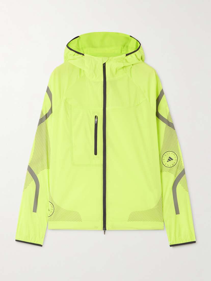 adidas by Stella McCartney Truepace Hooded Neon Recycled-shell Track Jacket