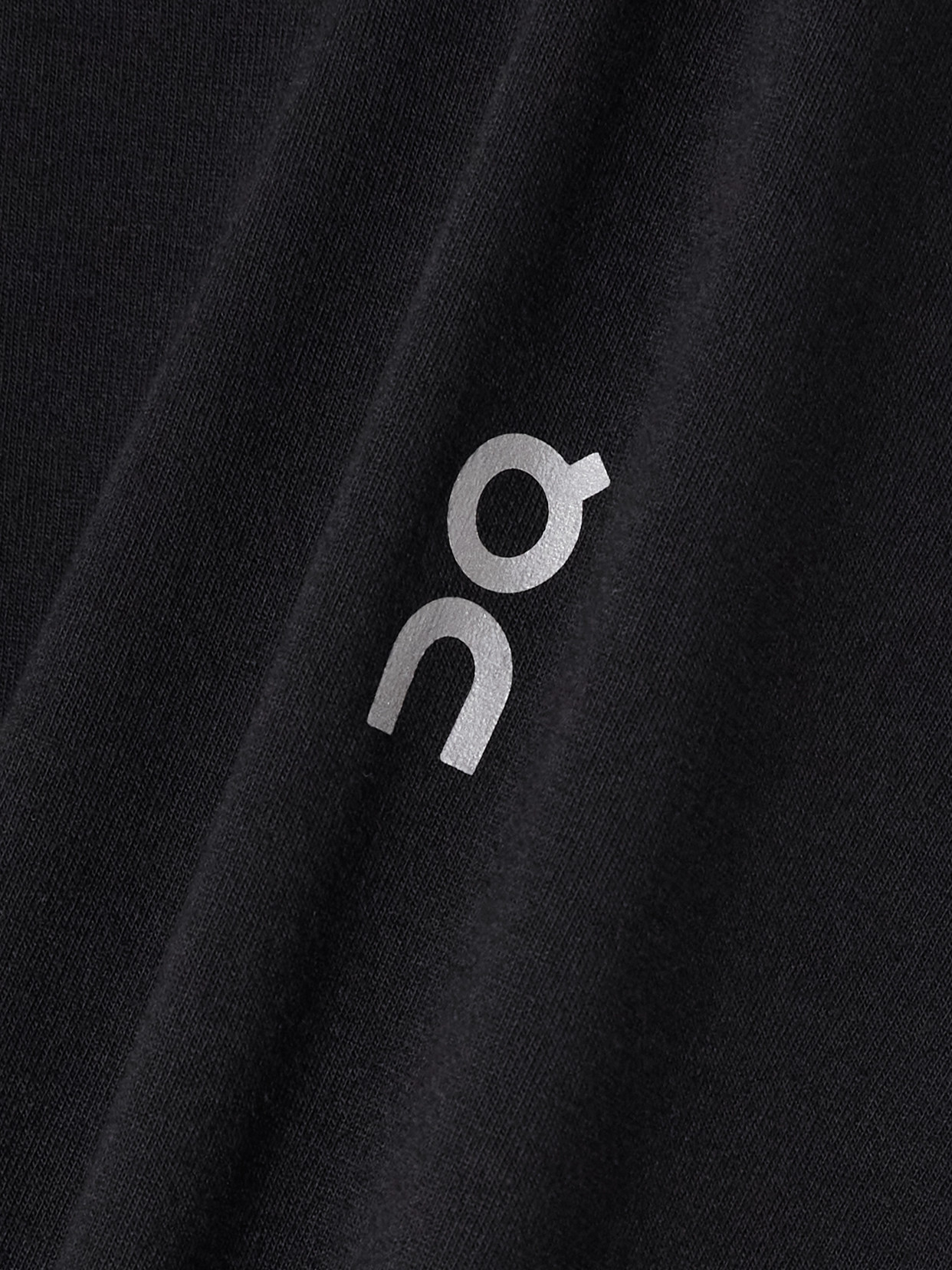 On Train Cropped Recycled-jersey T-shirt In Black