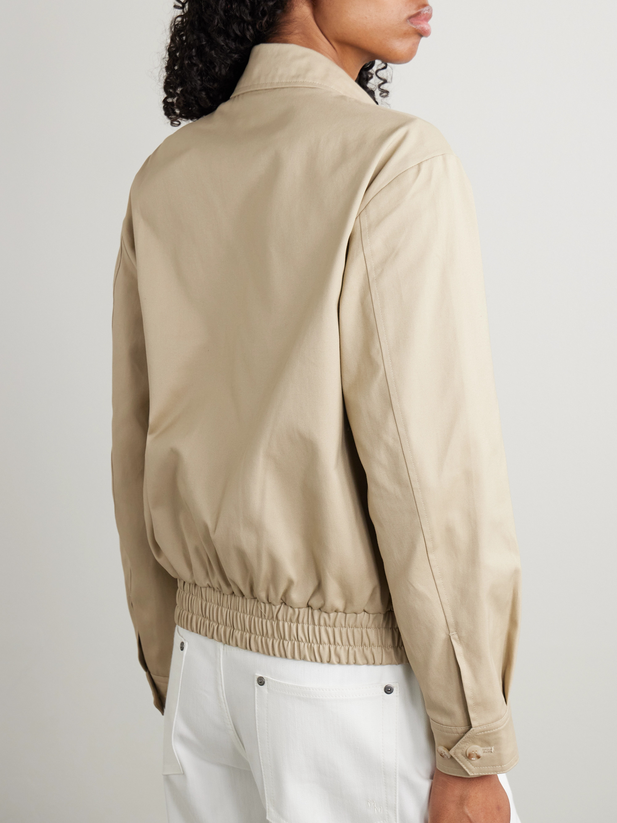 SPORTY & RICH Prep H&W Crest embroidered cotton-twill jacket thumbnail