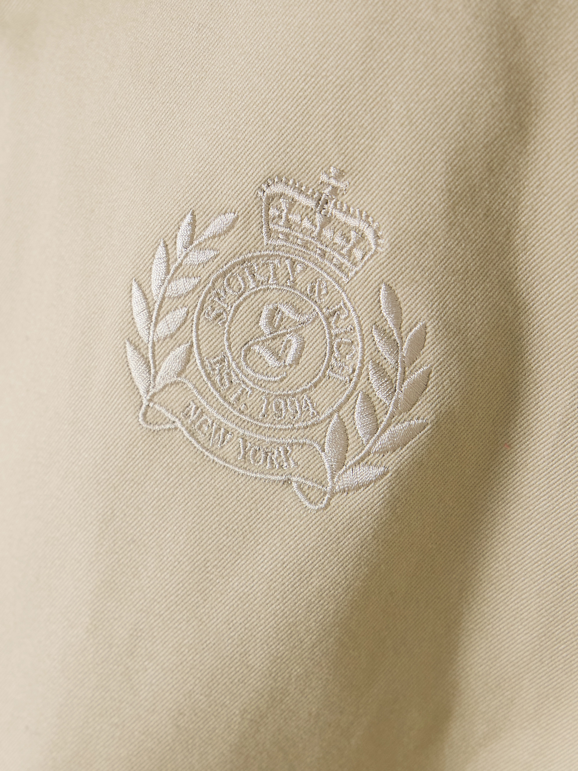 SPORTY & RICH Prep H&W Crest embroidered cotton-twill jacket thumbnail