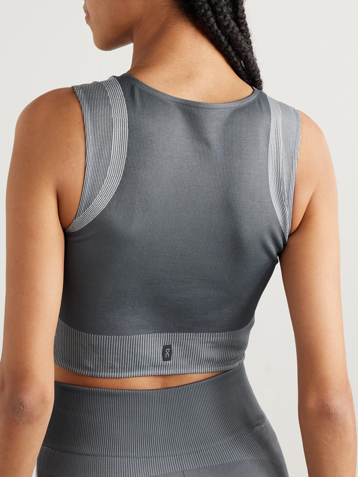 On Studio Knit Bra Top In Gray