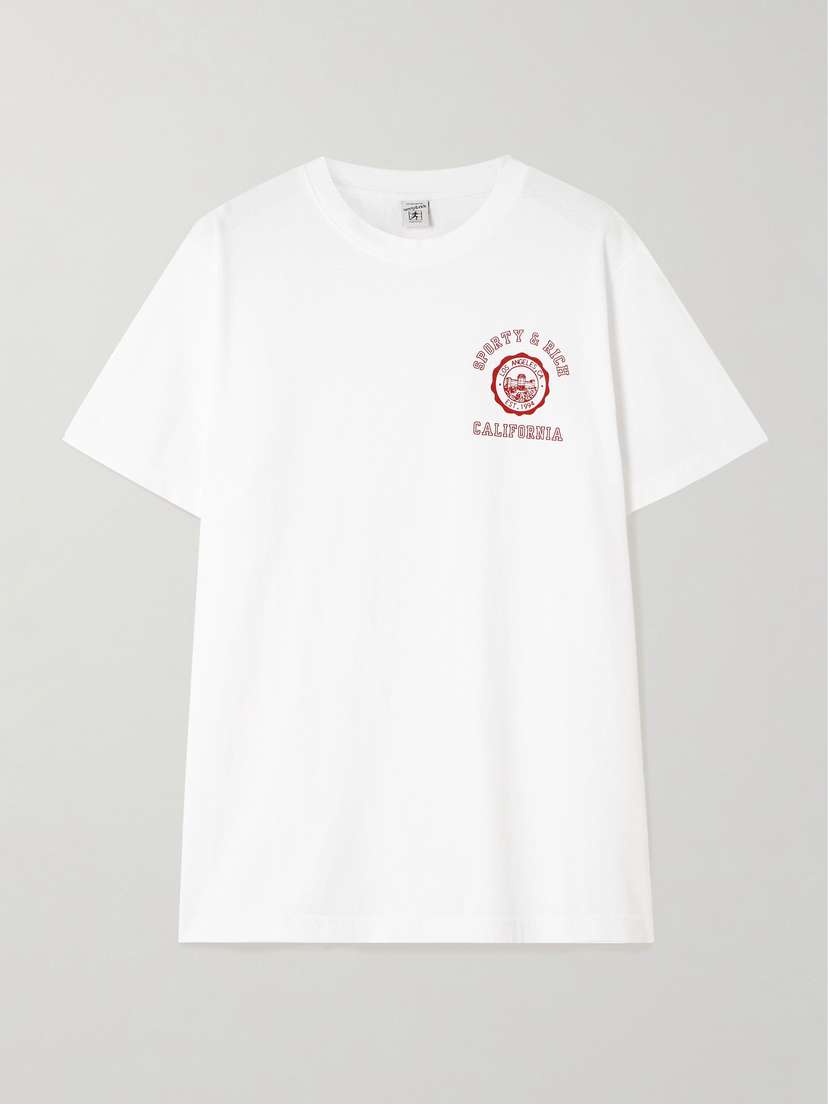 Sporty & Rich California Printed Cotton-jersey T-shirt