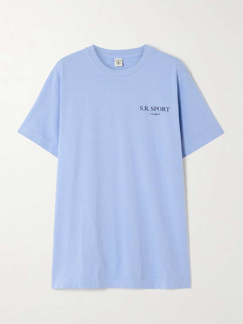Sporty & Rich Wimbledon Printed Cotton-jersey T-shirt