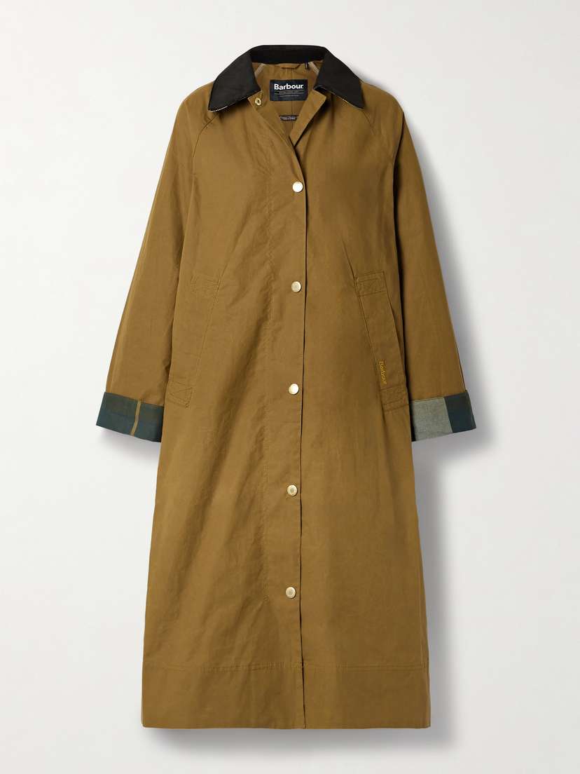 Barbour Ettie Corduroy-trimmed Waxed-cotton Jacket