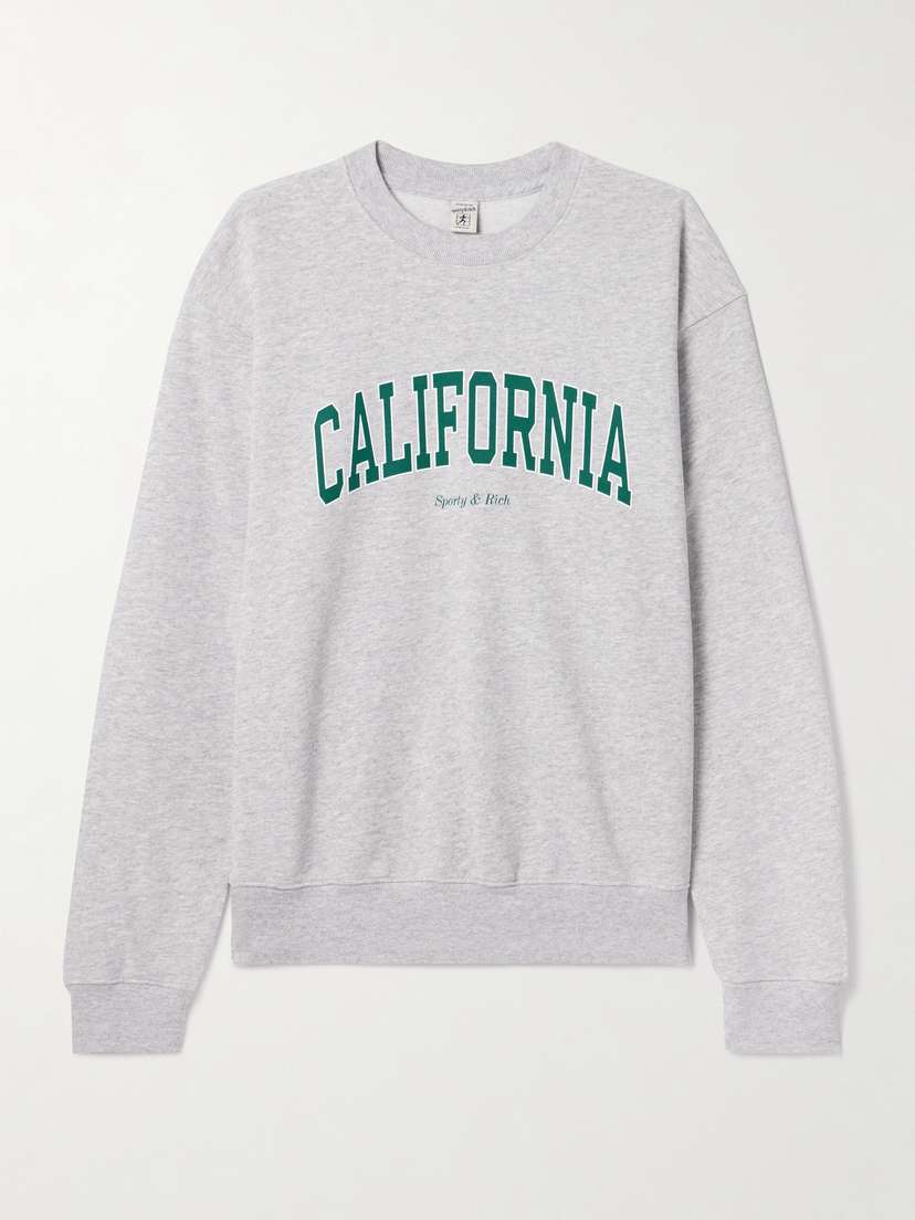 Sporty & Rich Printed Cotton-blend Jersey Sweatshirt