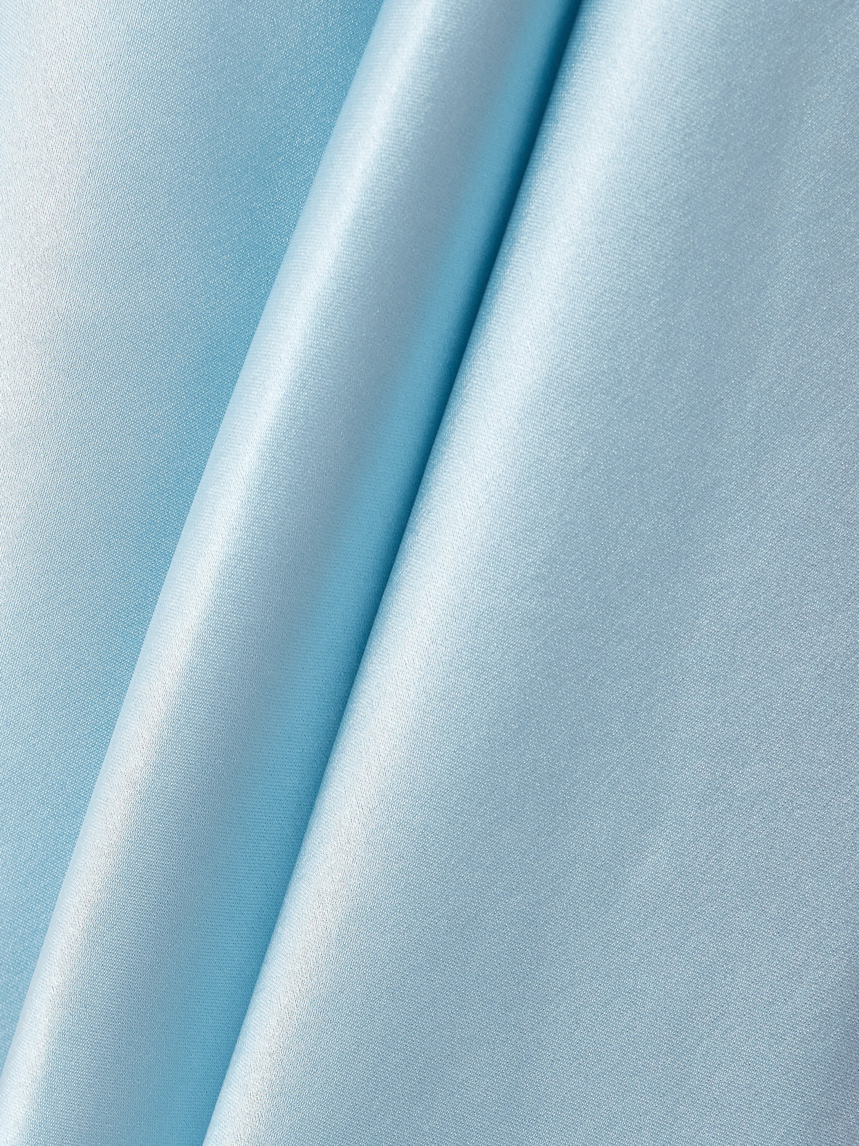 Rosamosario Ricca Draped Silk-satin Nightdress In Blue