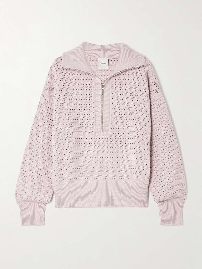 Varley Darla Pointelle-knit Sweater