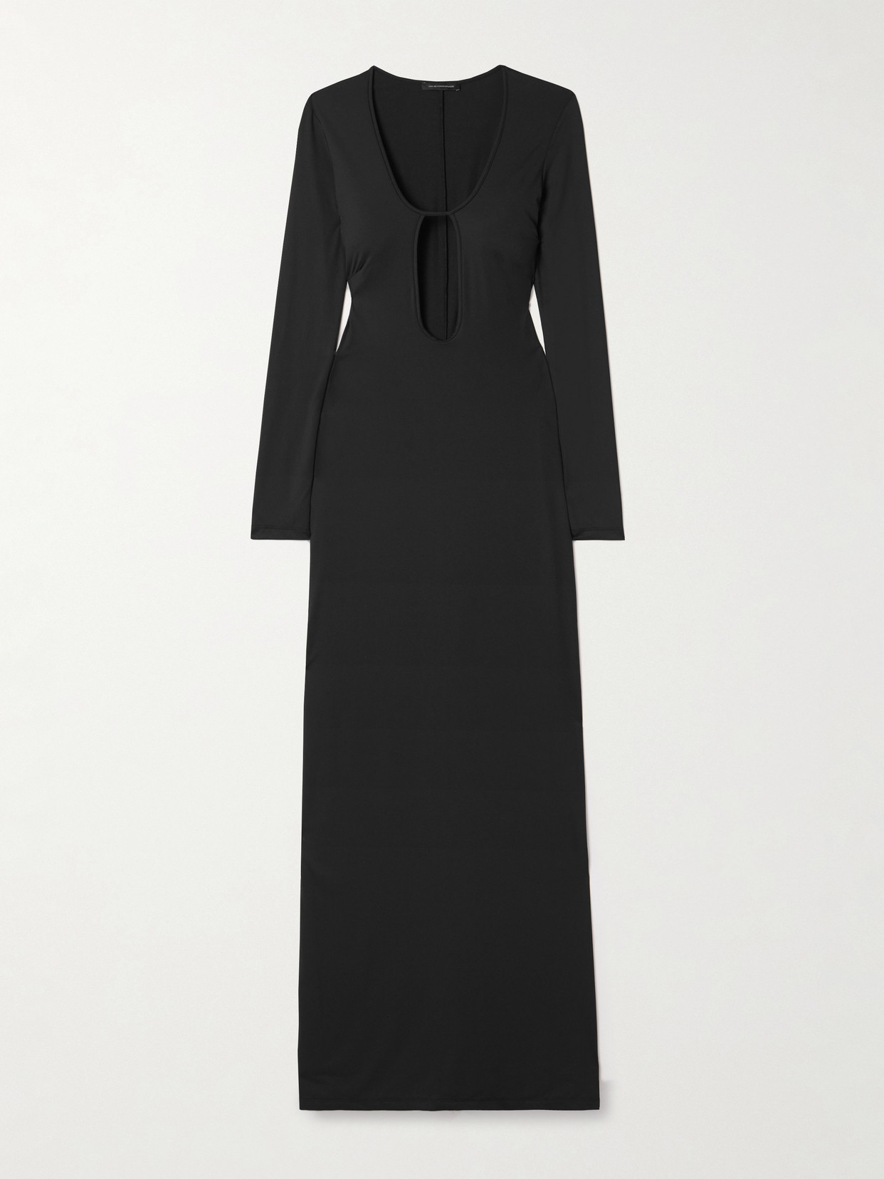 Kiki De Montparnasse Echauffe Cutout Stretch-jersey Gown In Black