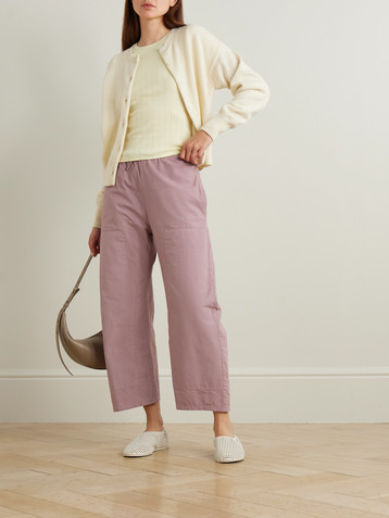 LESET Kyoto cotton wide-leg pants