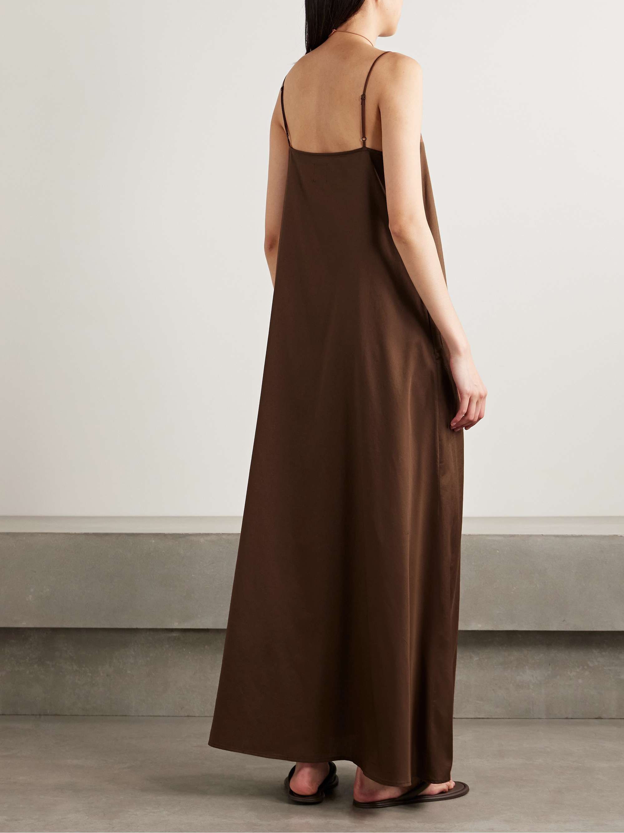 LESET Yoko cotton-voile maxi dress
