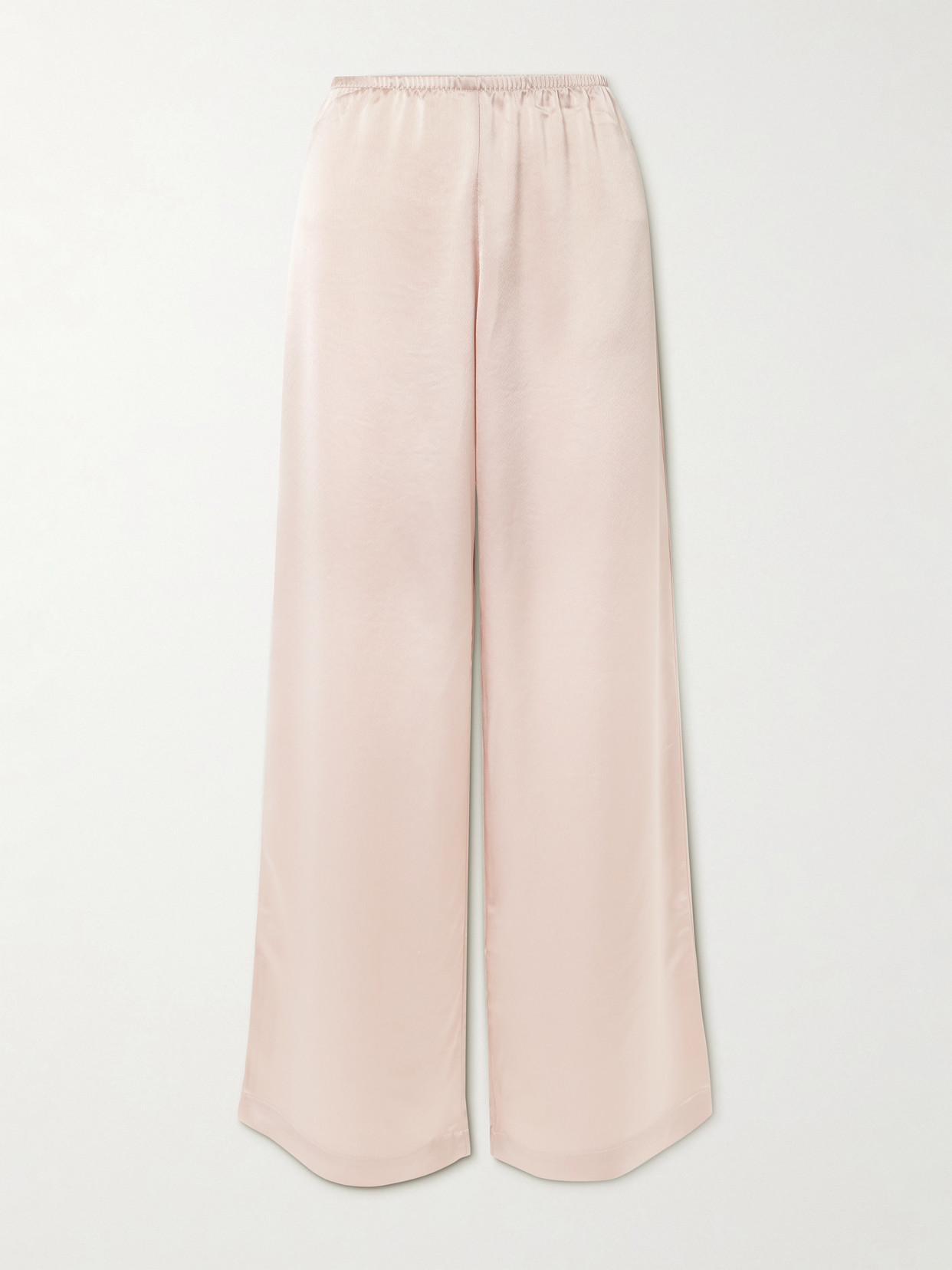 LESET - Barb Washed-satin Wide-leg Pants - Pink
