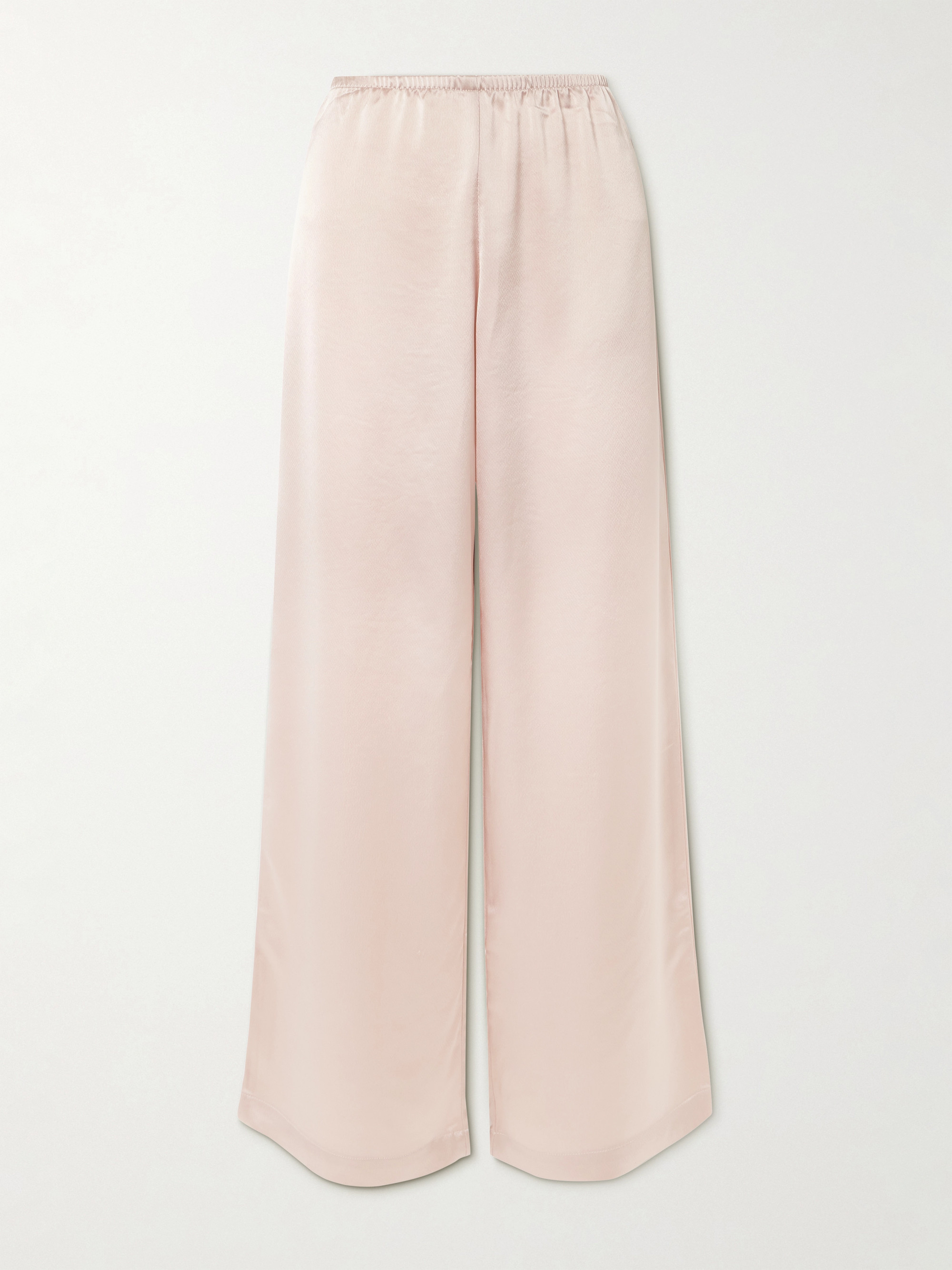 LESET Barb washed-satin wide-leg pants