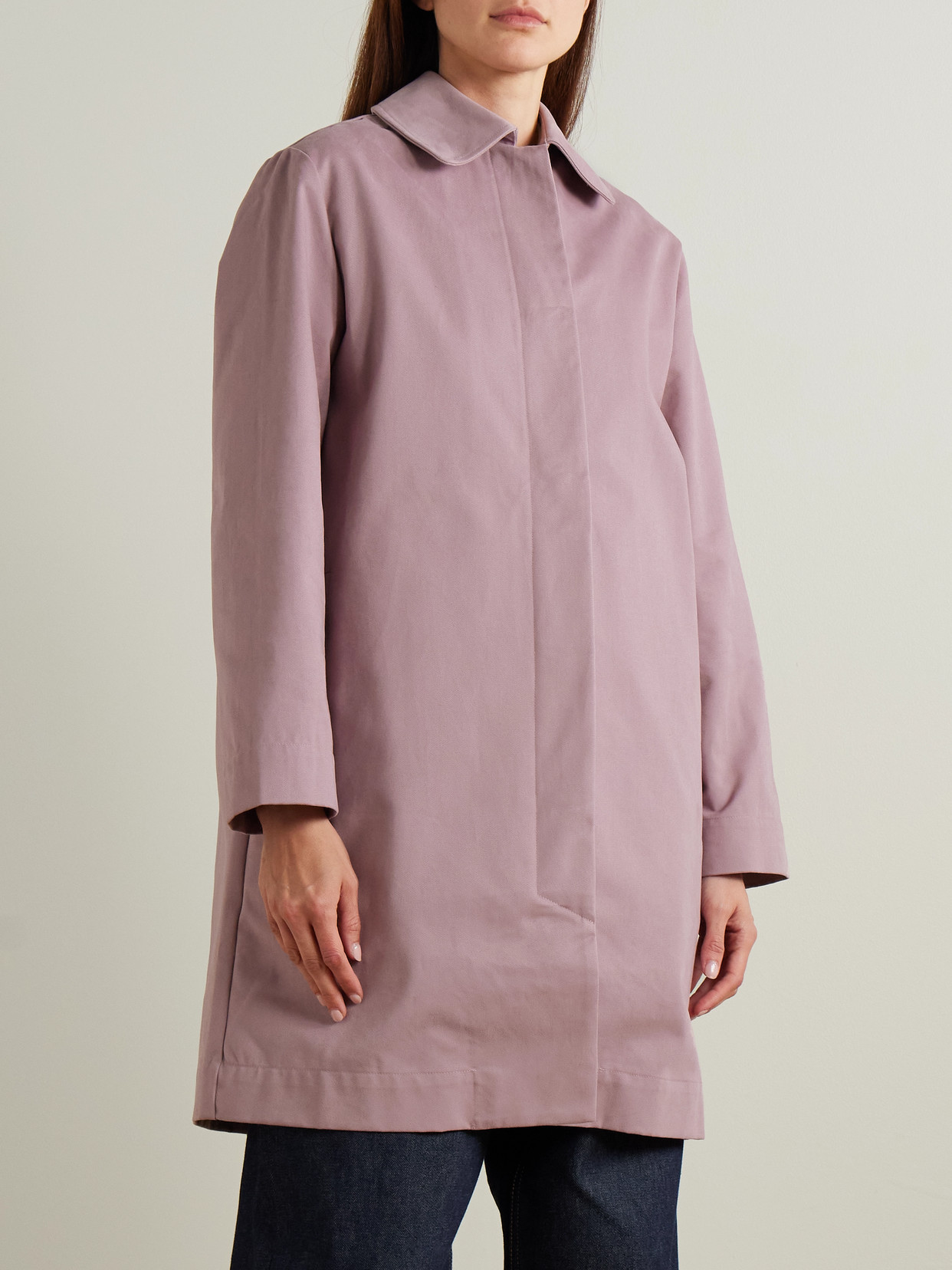Leset Yuri Cotton-twill Coat In Pink