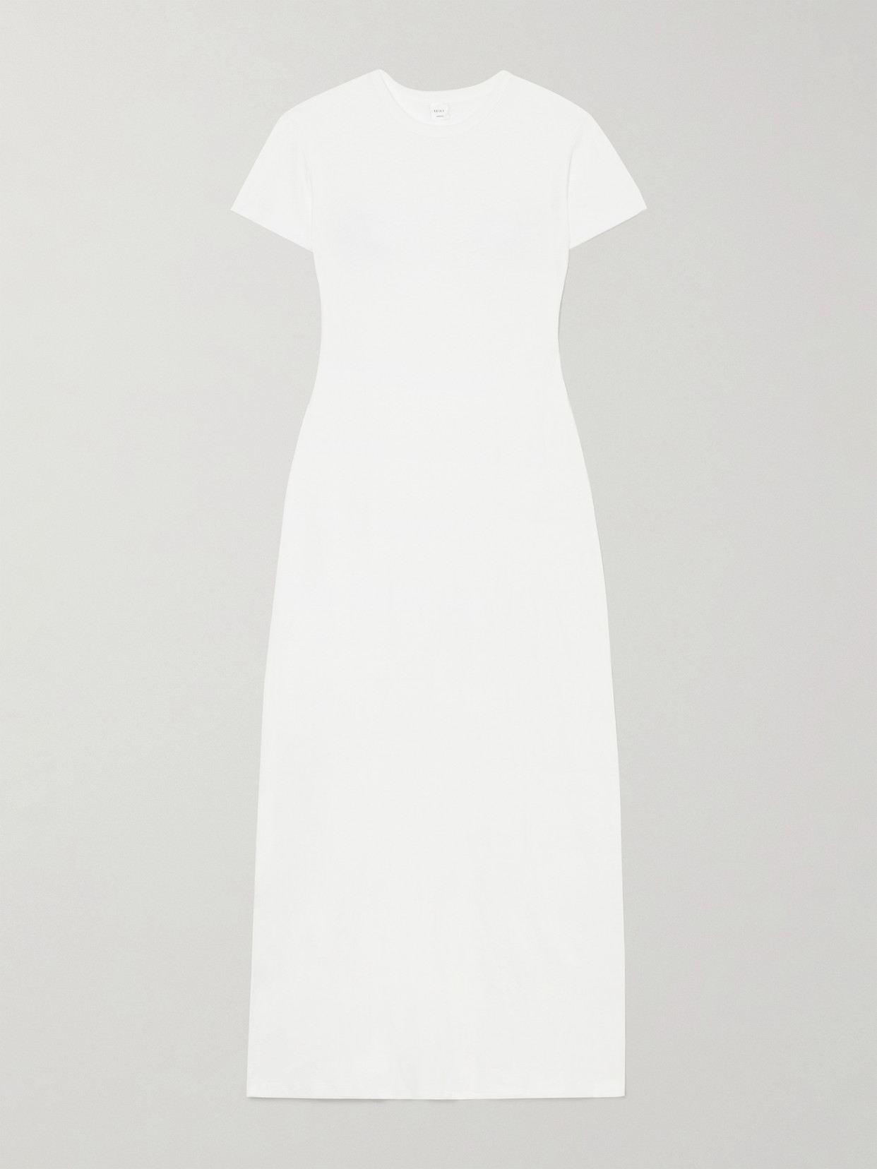 Leset Laura Recycled Cotton-jersey Maxi Dress In White