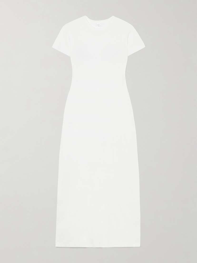 LESET Laura Recycled Cotton-jersey Maxi Dress