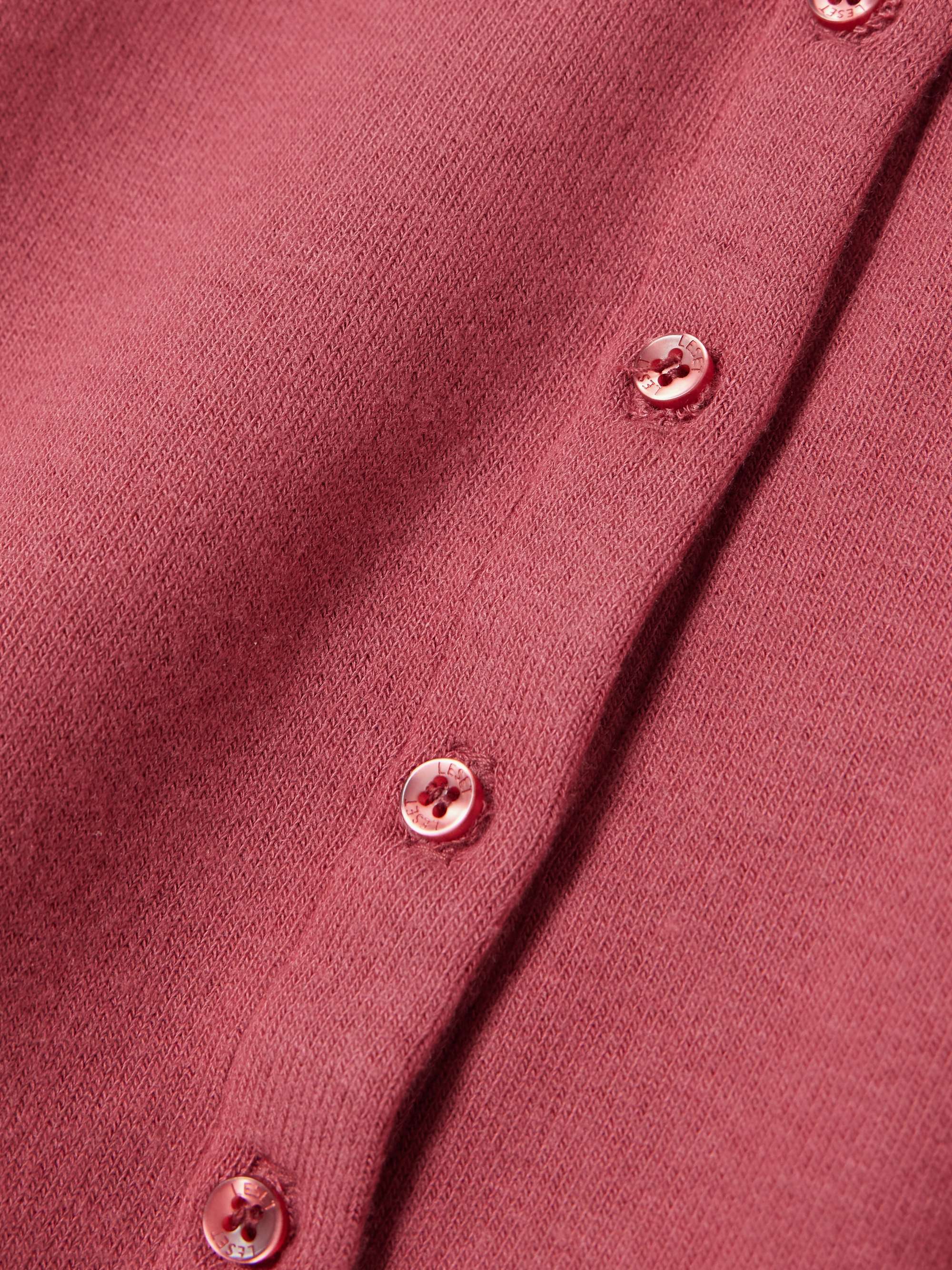 LESET Lauren cropped brushed stretch-knit cardigan