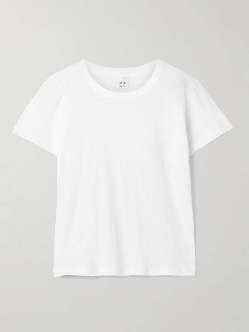LESET Laura Margo Recycled Cotton-jersey T-shirt