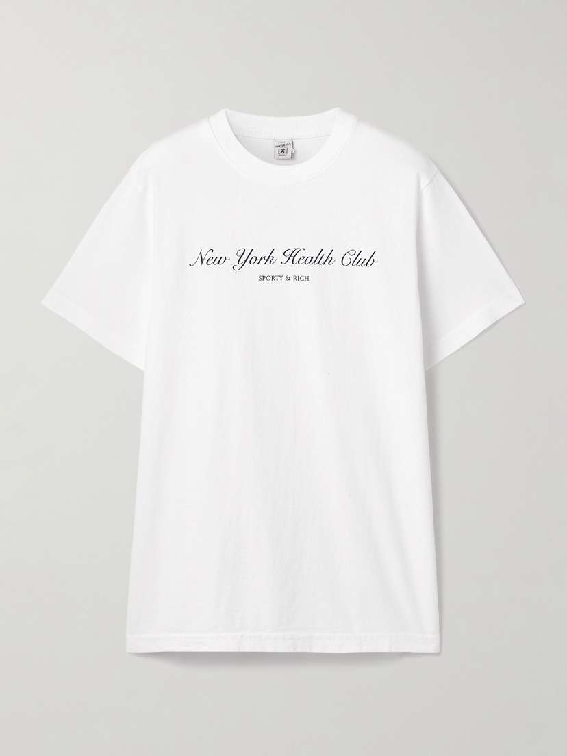 Sporty & Rich Printed Cotton-jersey T-shirt
