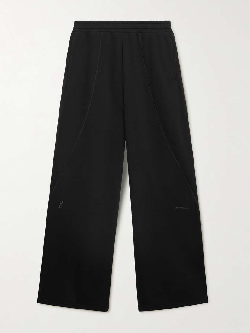 ON + Fka Twigs Club Cotton-blend Jersey Wide-leg Track Pants