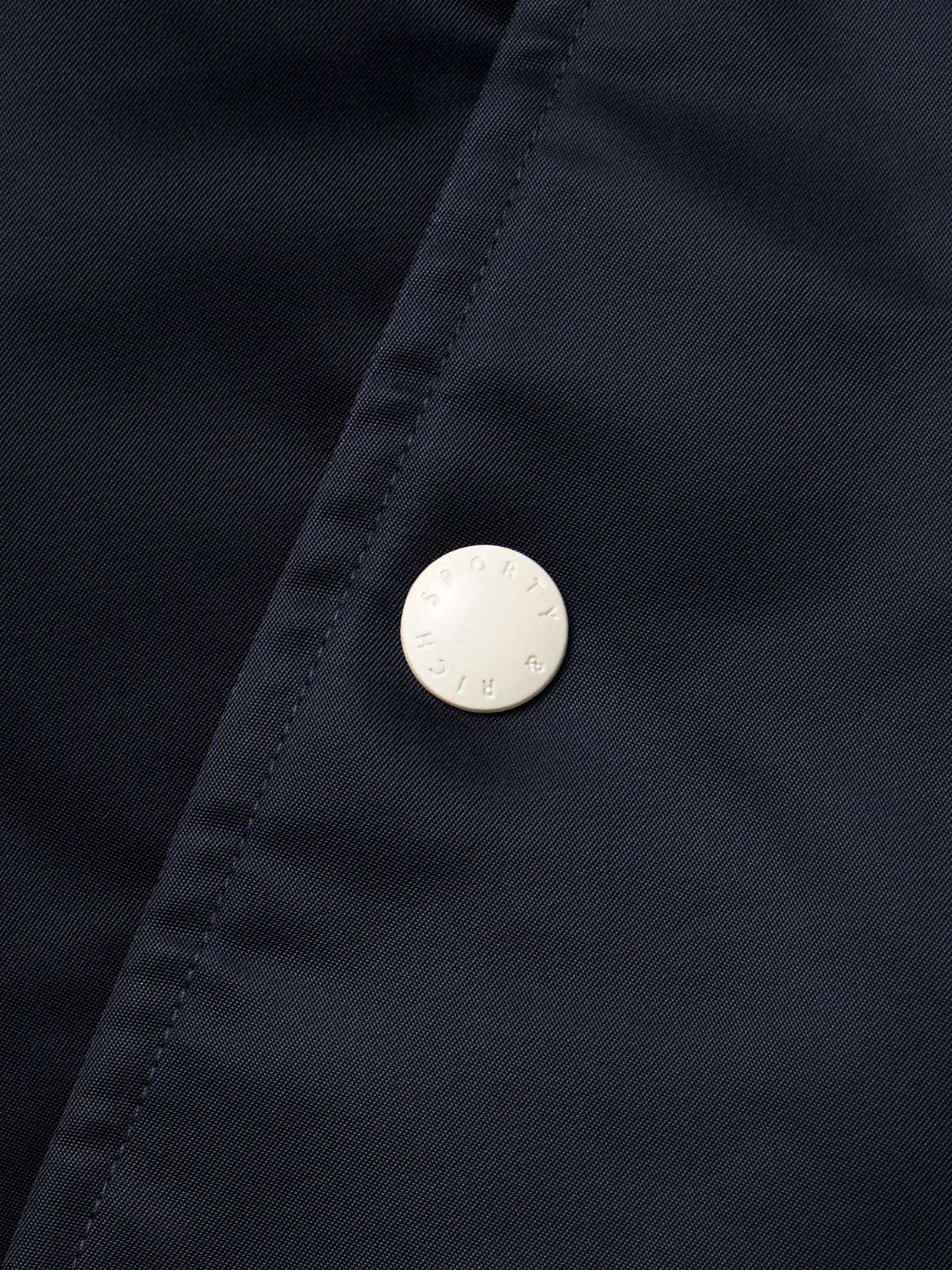 Sporty And Rich Vendome Embroidered Striped Shell Bomber Jacket In Blue