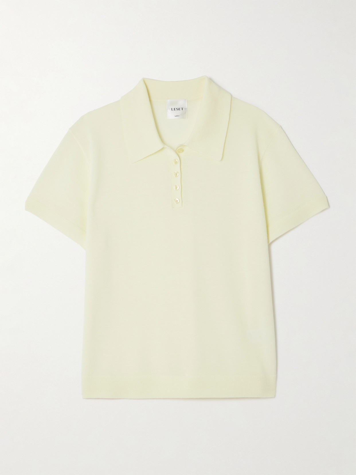 Leset James Merino Wool Polo Shirt In Yellow