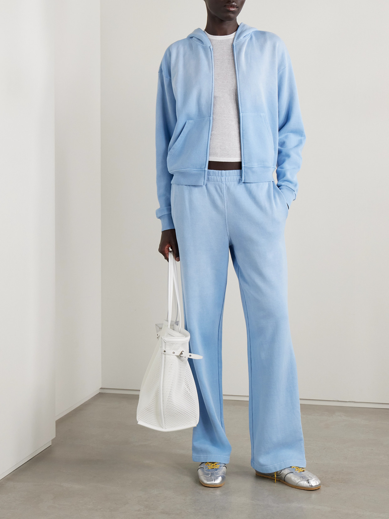 Skims French Terry Low Rise Straight Leg Pants
