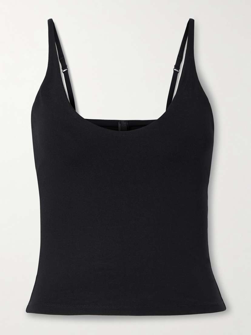 Skims Smooth Layers Jersey Skimpy Strap Cami - Obsidian